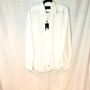 DAVID DONAHUE White Dress Shirt Size 16 NWT